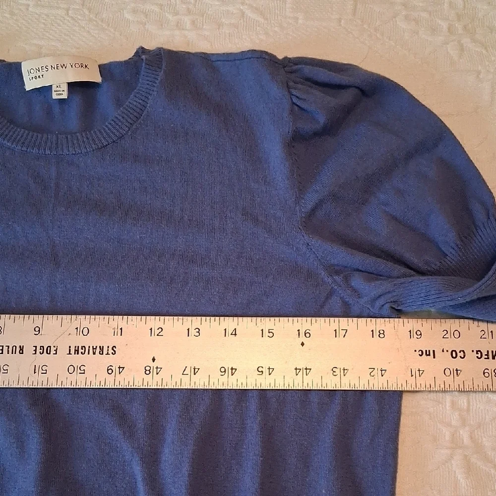 Jones New York Women's Purple Crewneck Sweater - Picture 5 of 11
